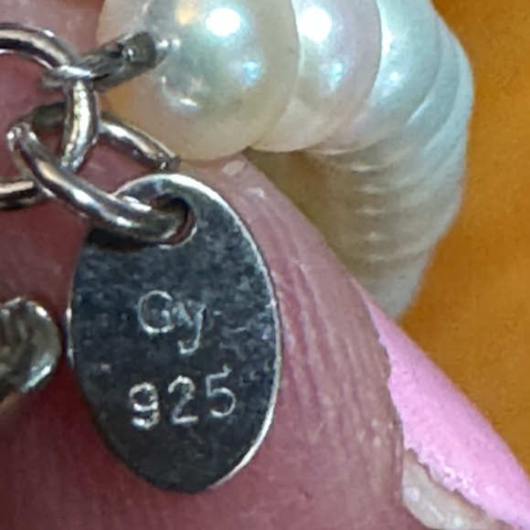 925 Freshwater Pearl Amethysts & Peridot Garnet Multi Strand Necklace - Picture 11 of 14